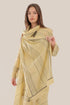 Printed cotton scarf with fabric tassels